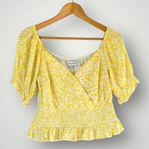 🎉5 for $45🎉 Lost Wander Top Blouse Shirt Size M Yellow